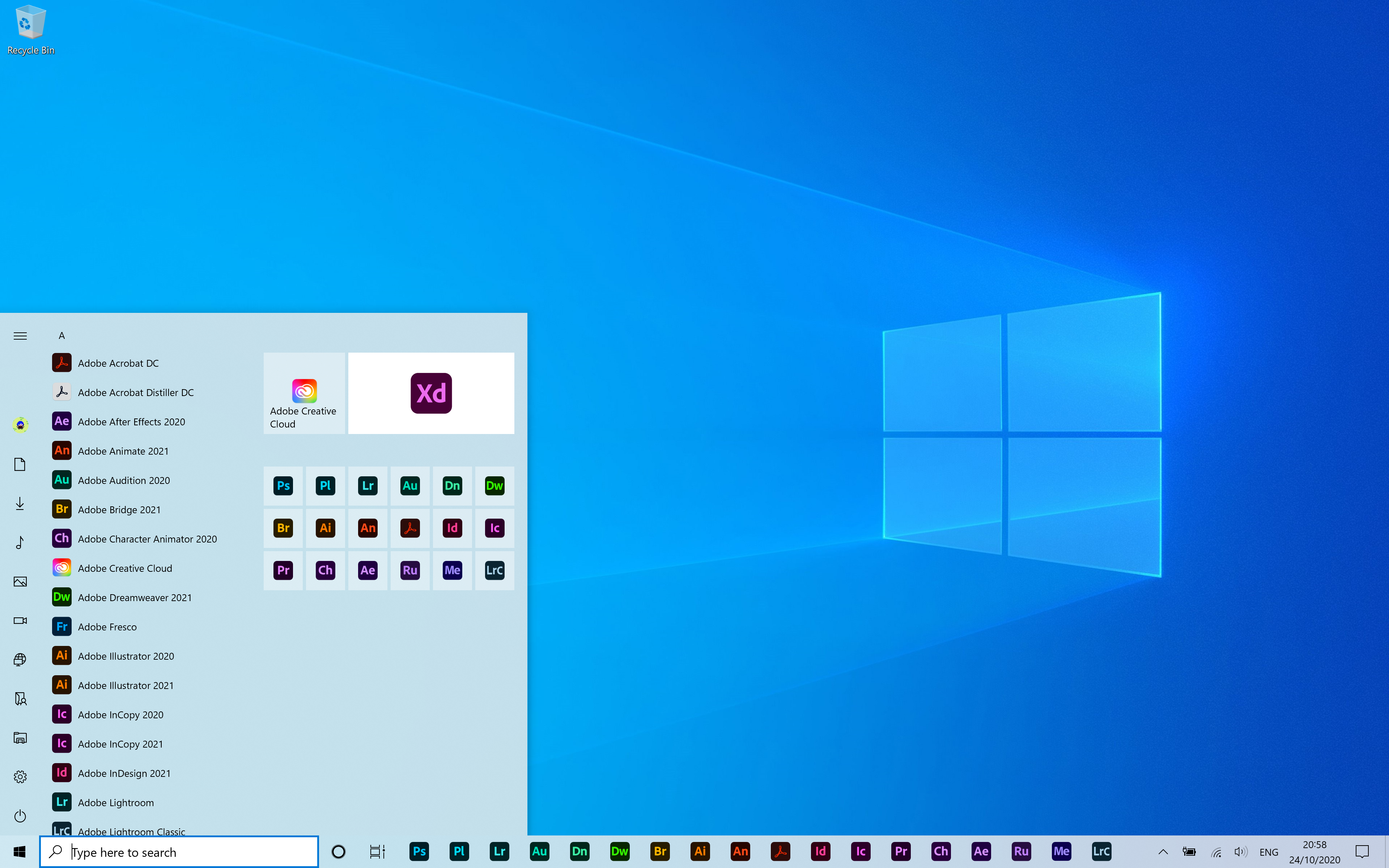 Windows 10 Light Theme Screenshot