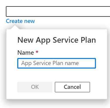 New App Service Name