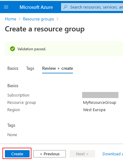 Create Resource Group