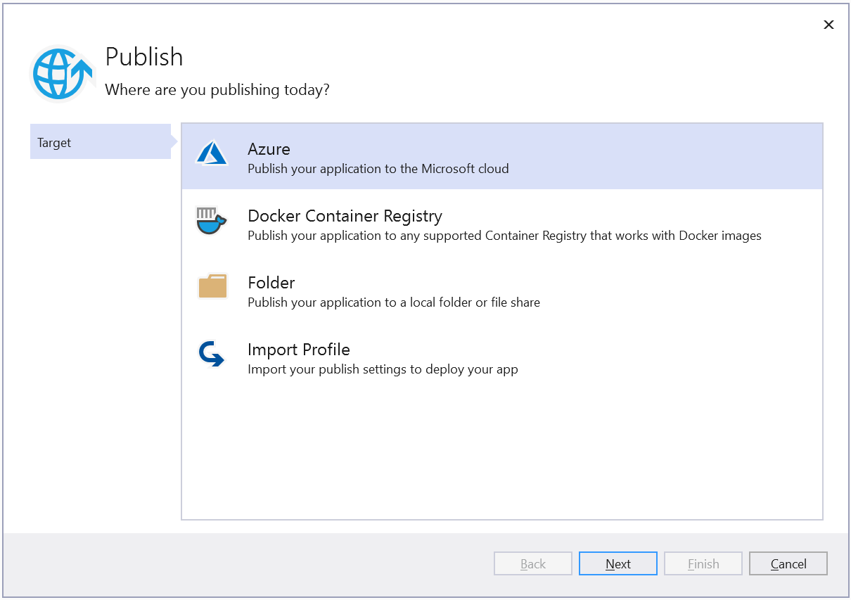 Right Click Publish Step 1