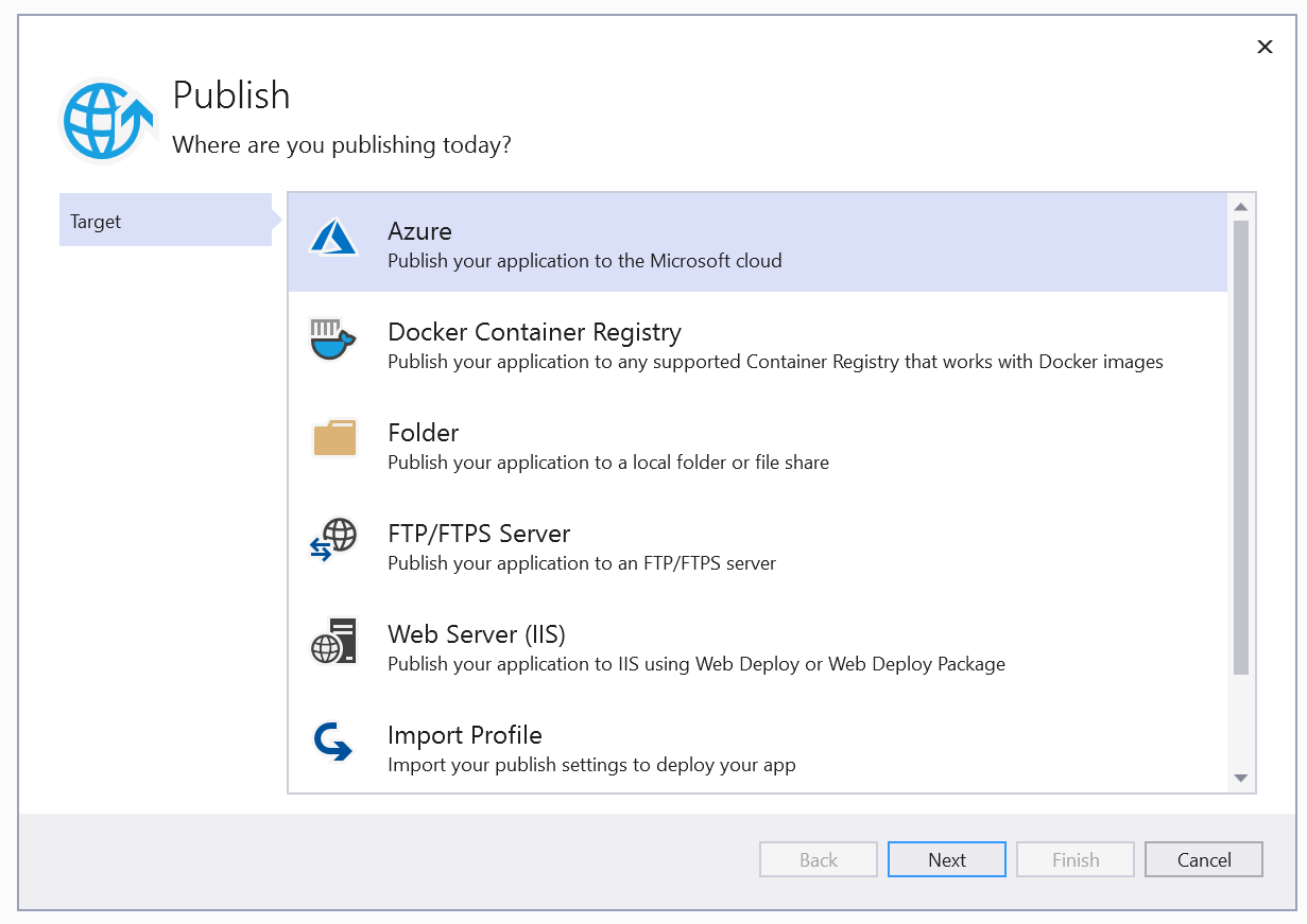 Right Click Publish Step 1
