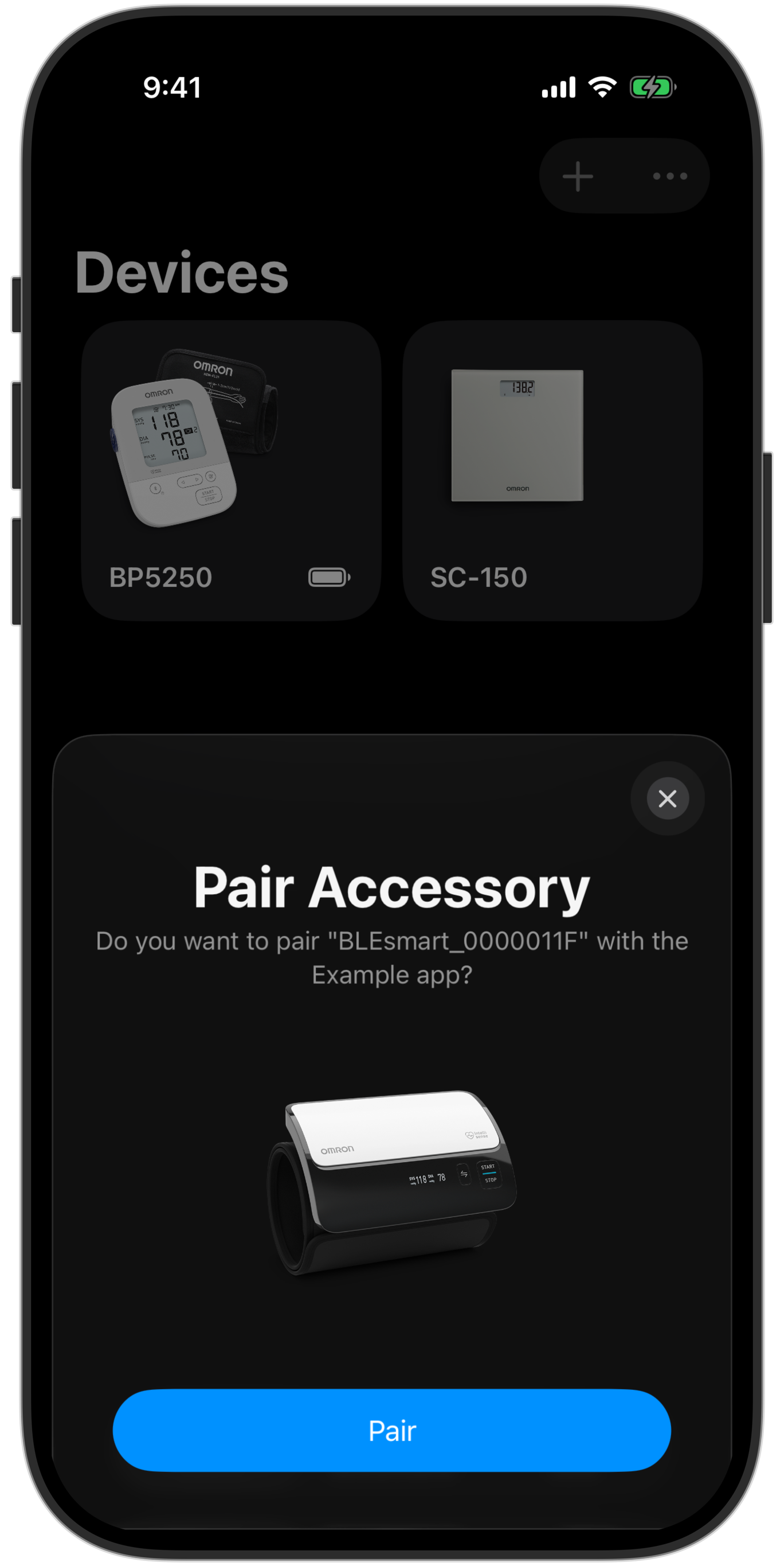 Screenshot displaying Spezi Devices and Bluetooth pairing user interface.