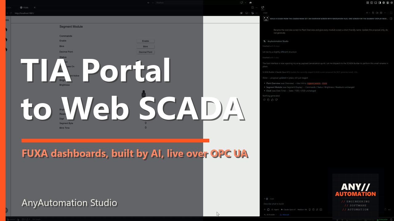 Generate a FUXA web SCADA from a Siemens TIA Portal project (video)