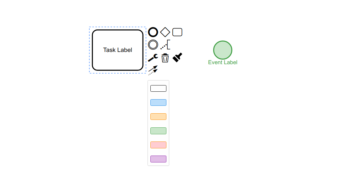 bpmn-js color picker in action