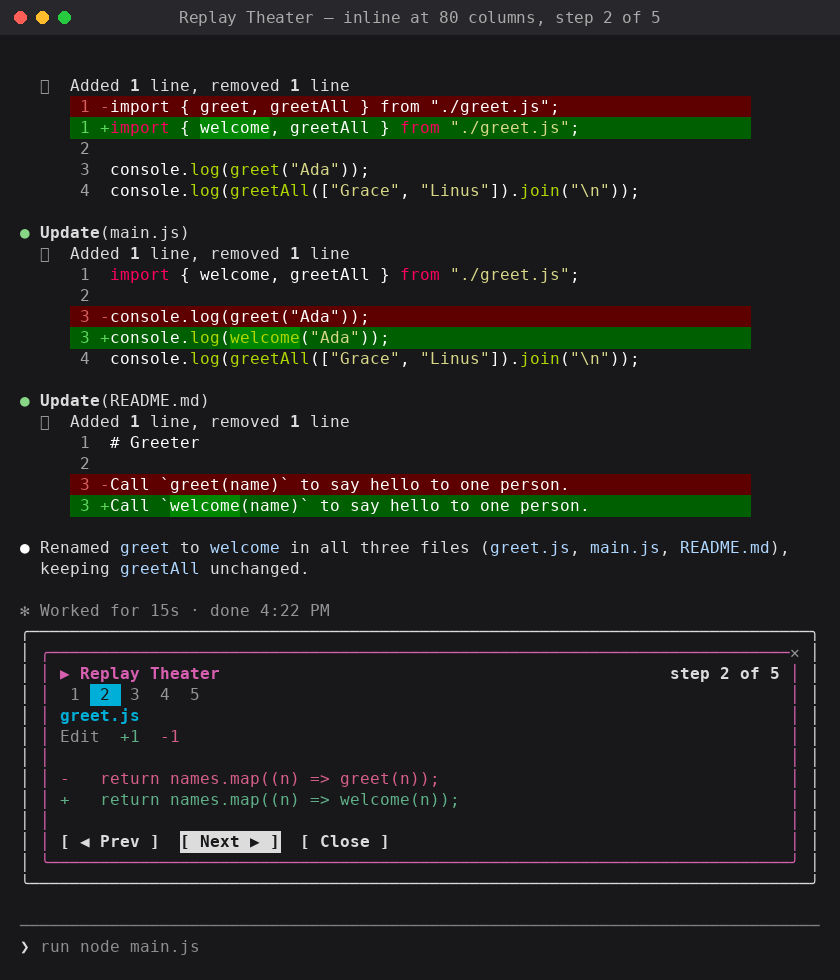 The pane drawn inline in an 80-column terminal