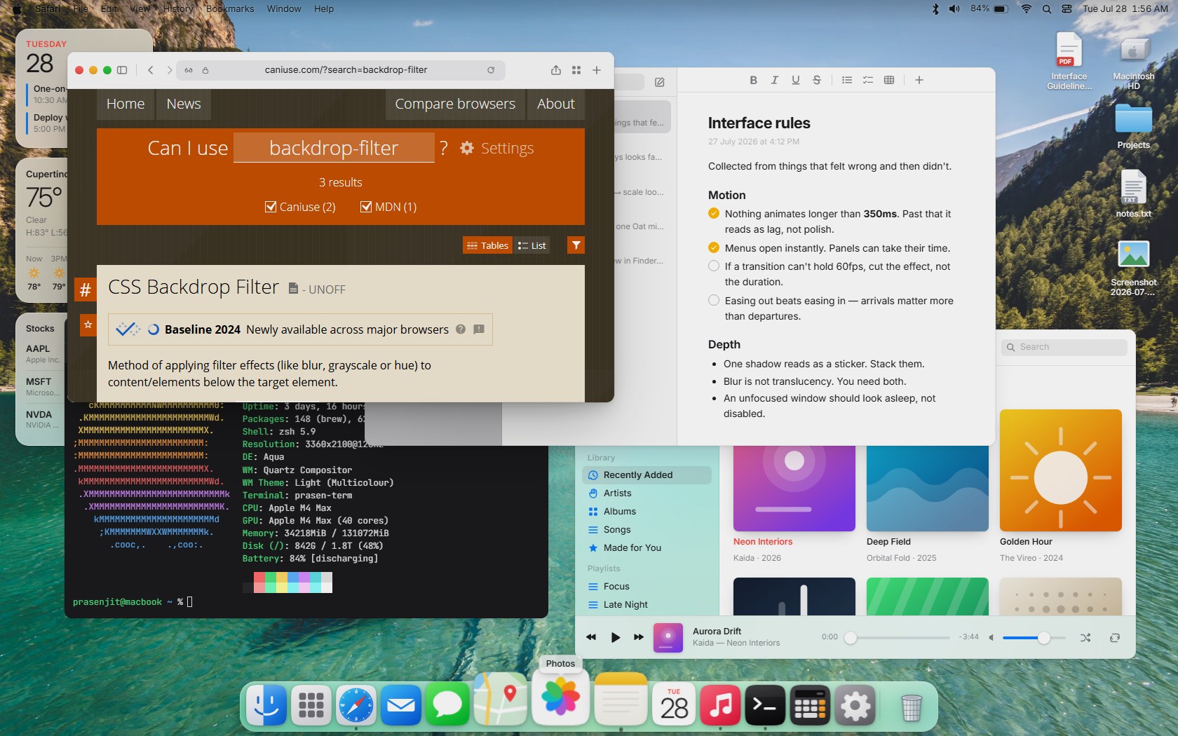 The desktop