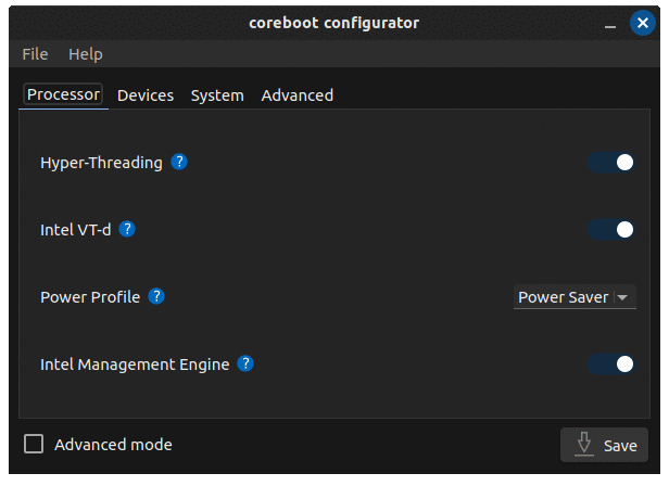 coreboot-configurator
