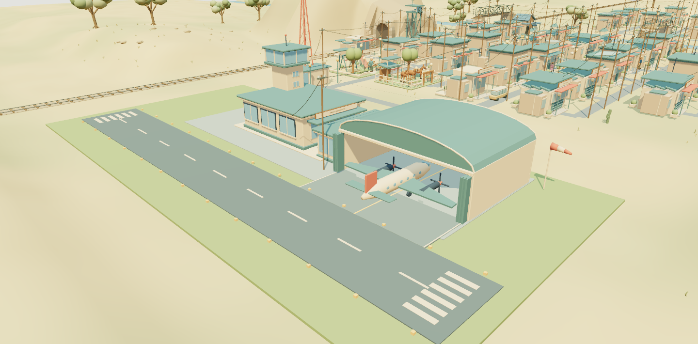 Hangar exit and taxiway