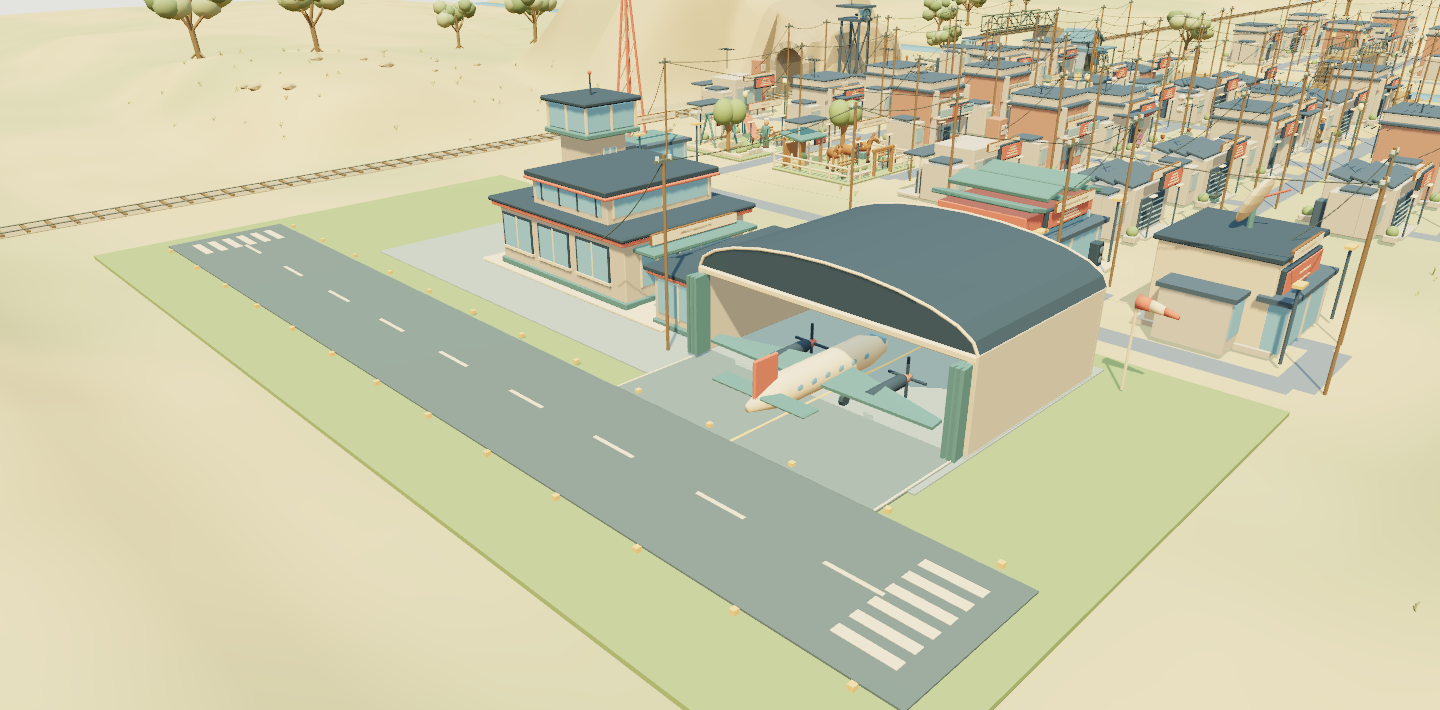 Hangar exit and taxiway
