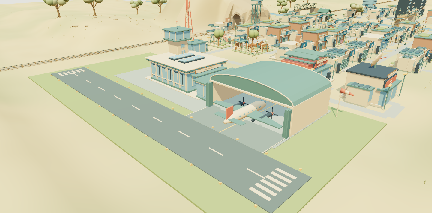 Hangar exit and taxiway