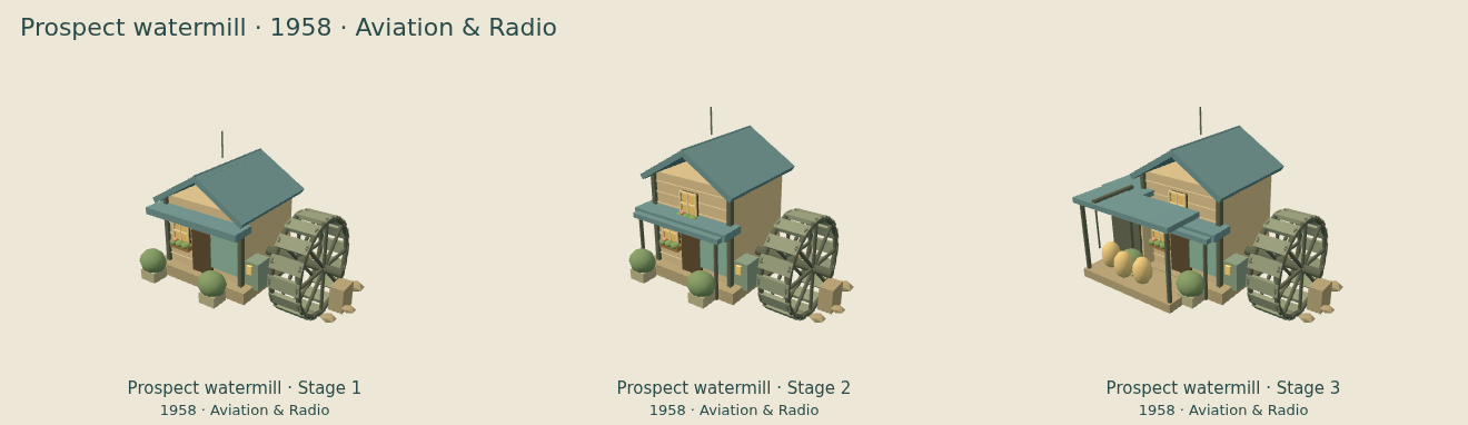 Prospect watermill — Aviation & Radio upgrade comparison