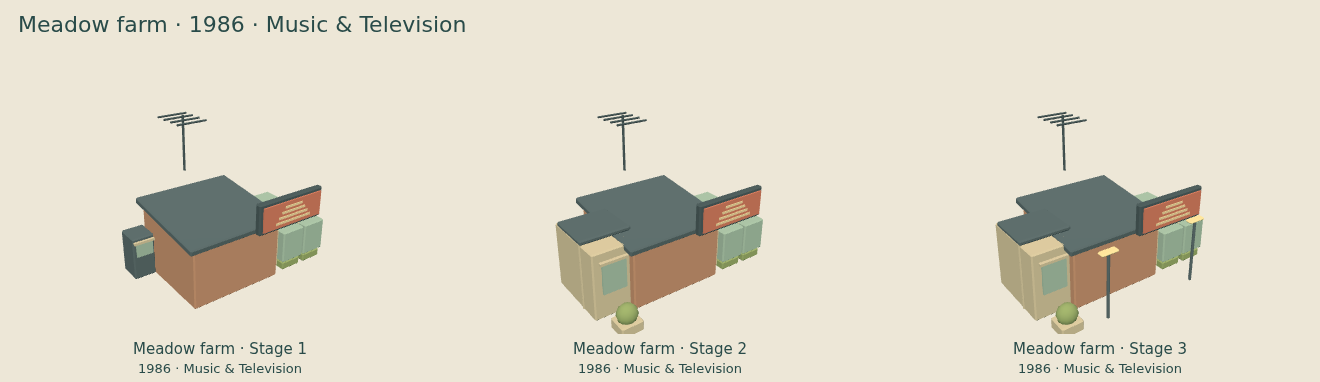 Meadow farm — Music & Television upgrade comparison