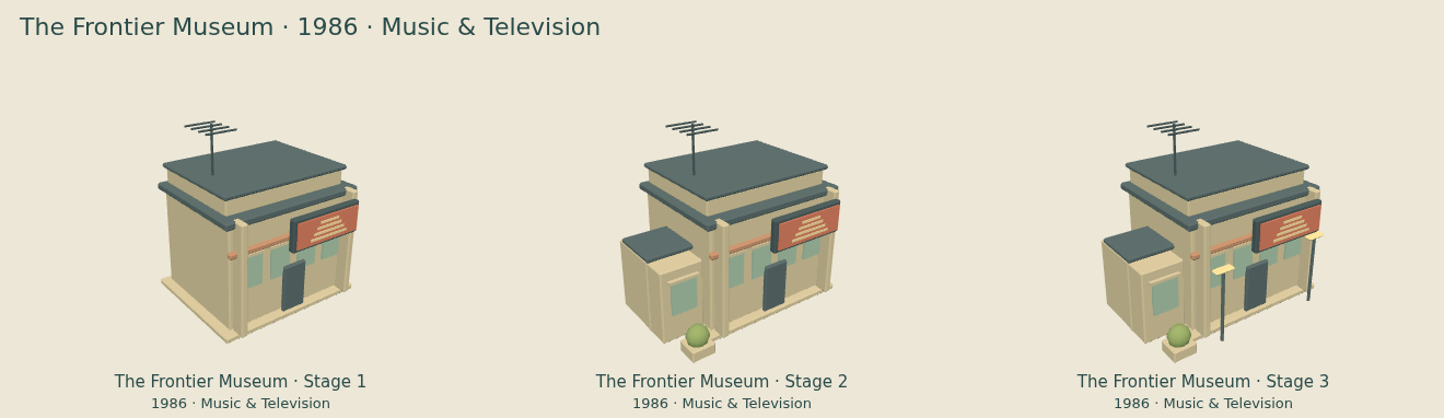 The Frontier Museum — Music & Television upgrade comparison