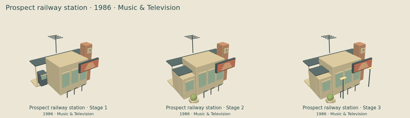 Prospect railway station — Music & Television upgrade comparison