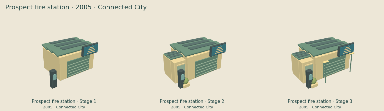 Prospect fire station — Connected City upgrade comparison