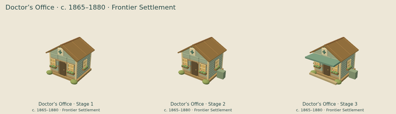 Doctor’s Office — Frontier Settlement upgrade comparison