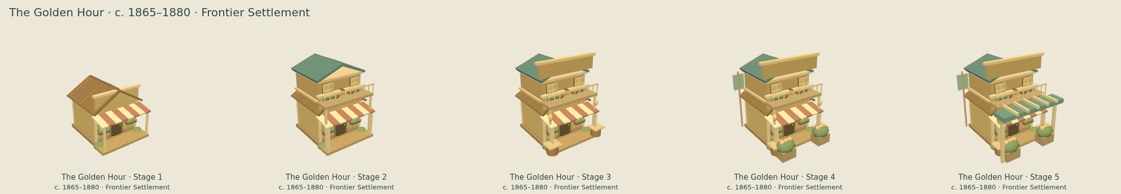 The Golden Hour — Frontier Settlement upgrade comparison