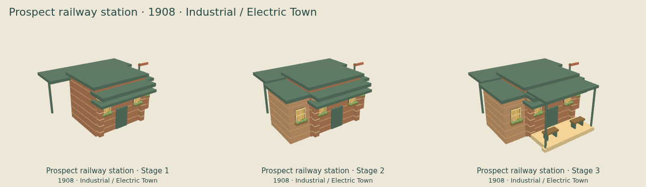 Prospect railway station — Industrial / Electric Town upgrade comparison