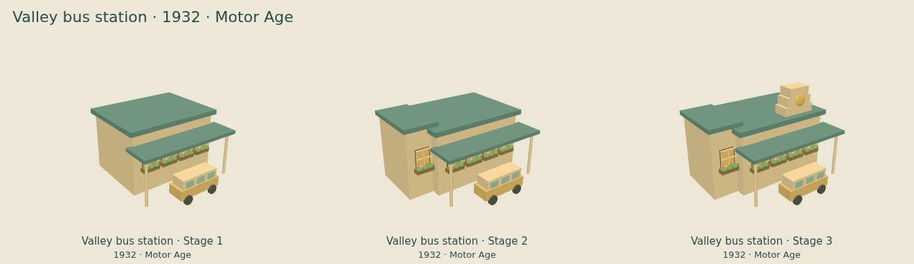 Valley bus station — Motor Age upgrade comparison