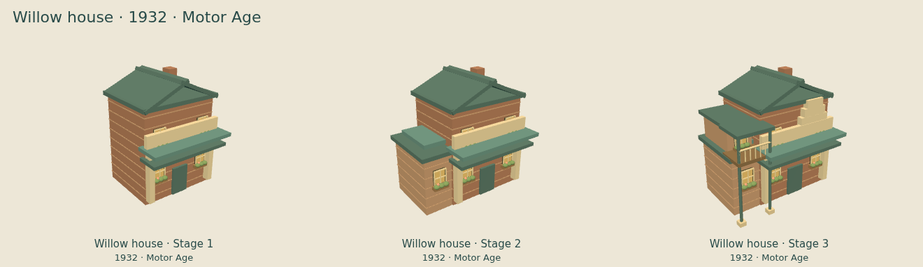 Willow house — Motor Age upgrade comparison