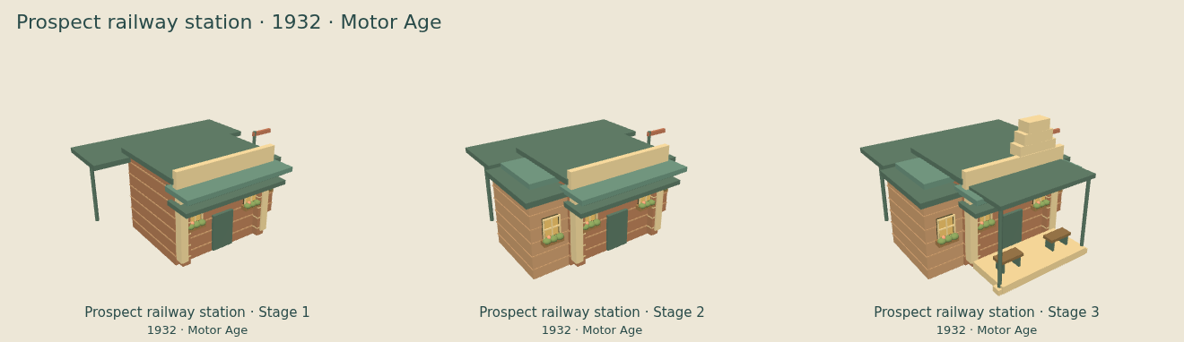 Prospect railway station — Motor Age upgrade comparison
