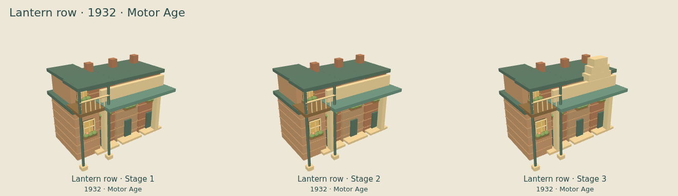 Lantern row — Motor Age upgrade comparison