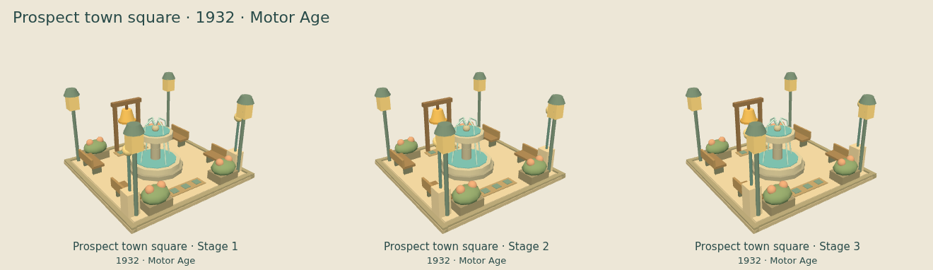 Prospect town square — Motor Age upgrade comparison