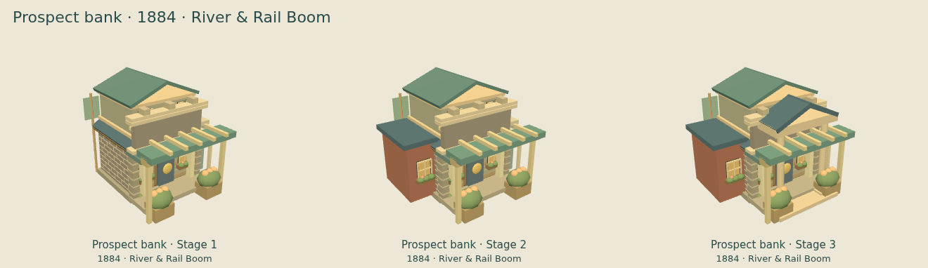 Prospect bank — River & Rail Boom upgrade comparison