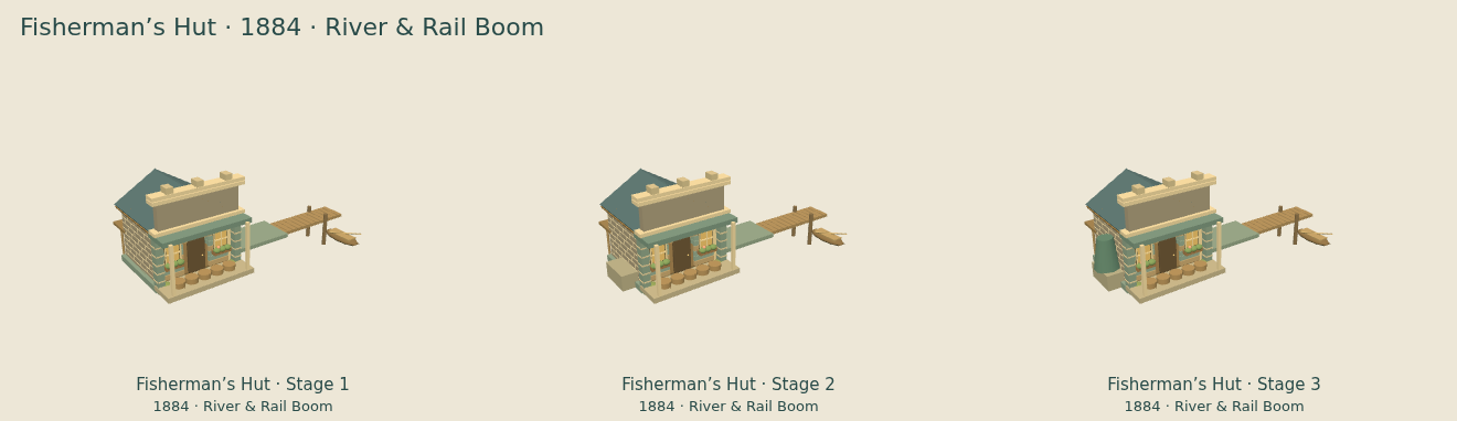 Fisherman’s Hut — River & Rail Boom upgrade comparison