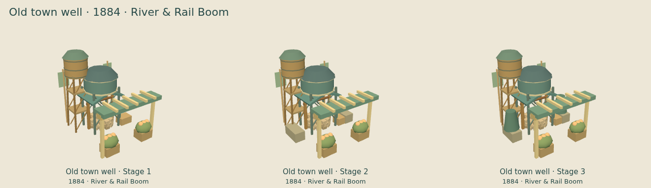 Old town well — River & Rail Boom upgrade comparison
