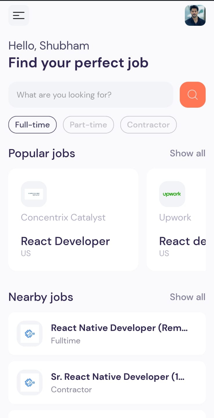 A React Native Job Finder App
