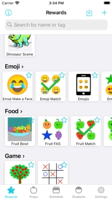 Rewards Categories View