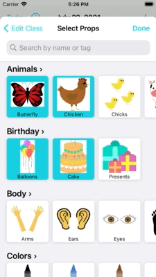 Props from Class Screen