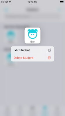 Students Screen Context Menu