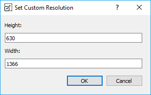 Set Custom Resolution