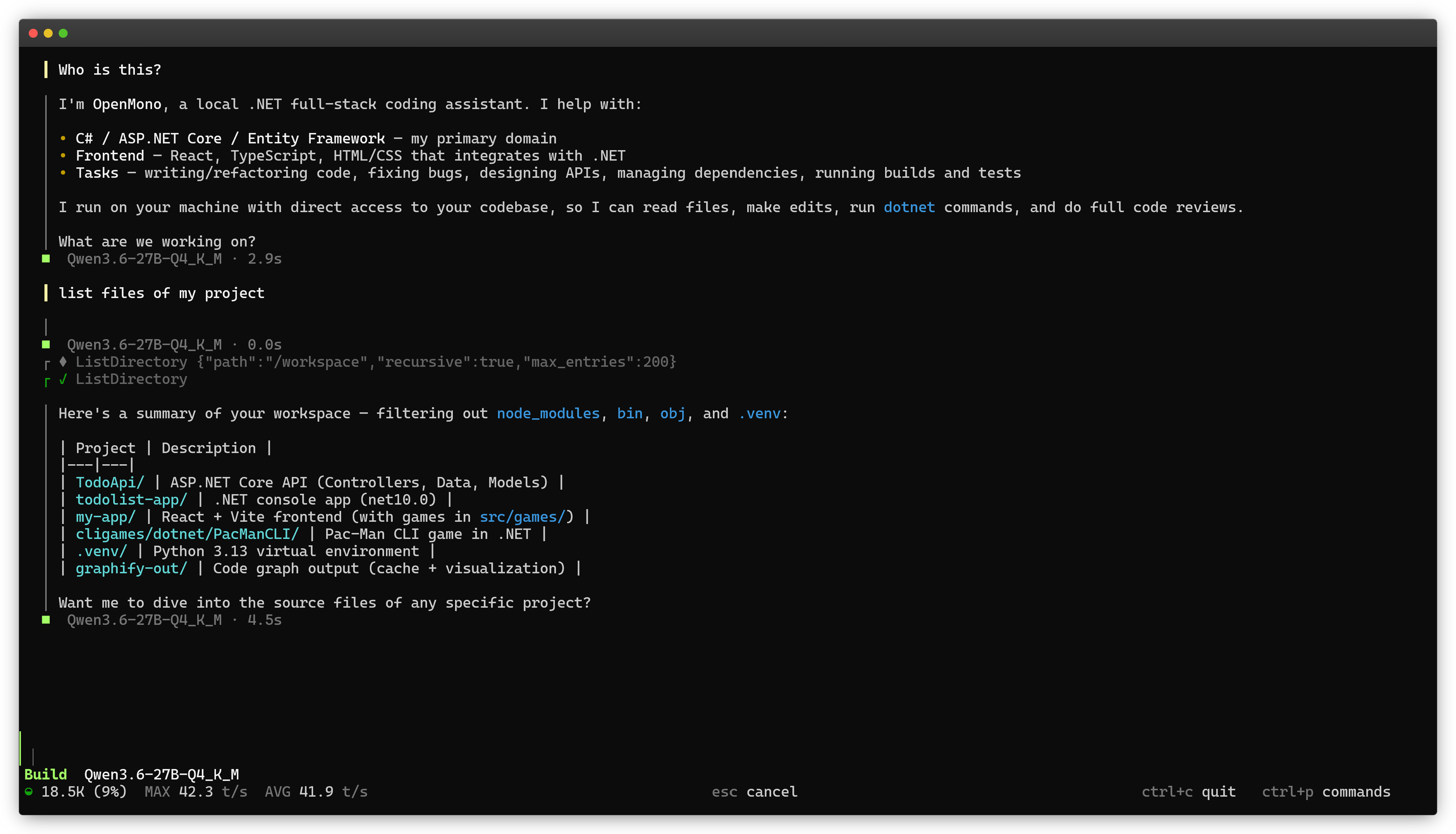 OpenMono TUI