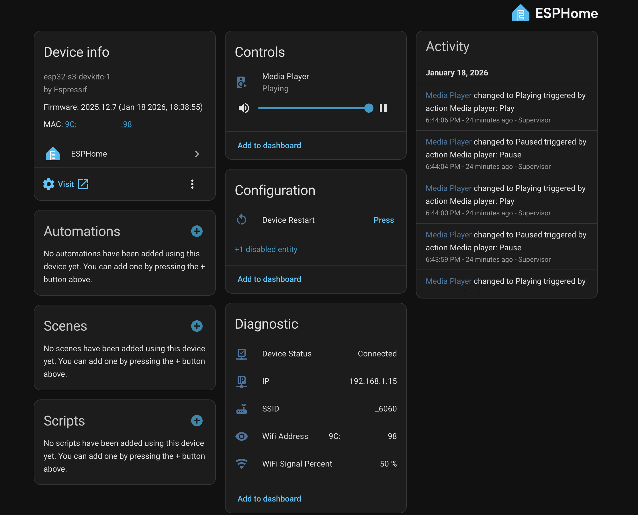 Home Assistant Example