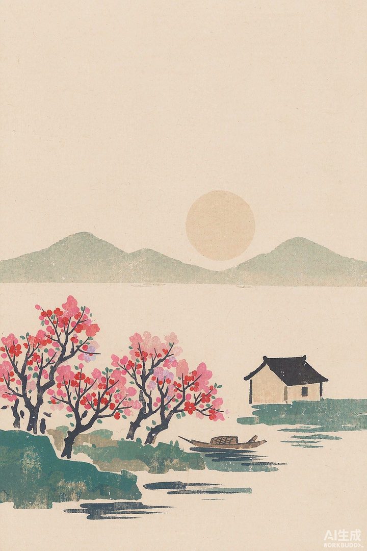 忆江南·水印木刻