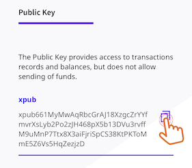 Copy Extended Public Key