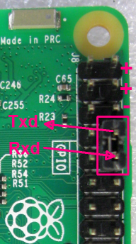 Photo of Pi GPIO header with pins looped