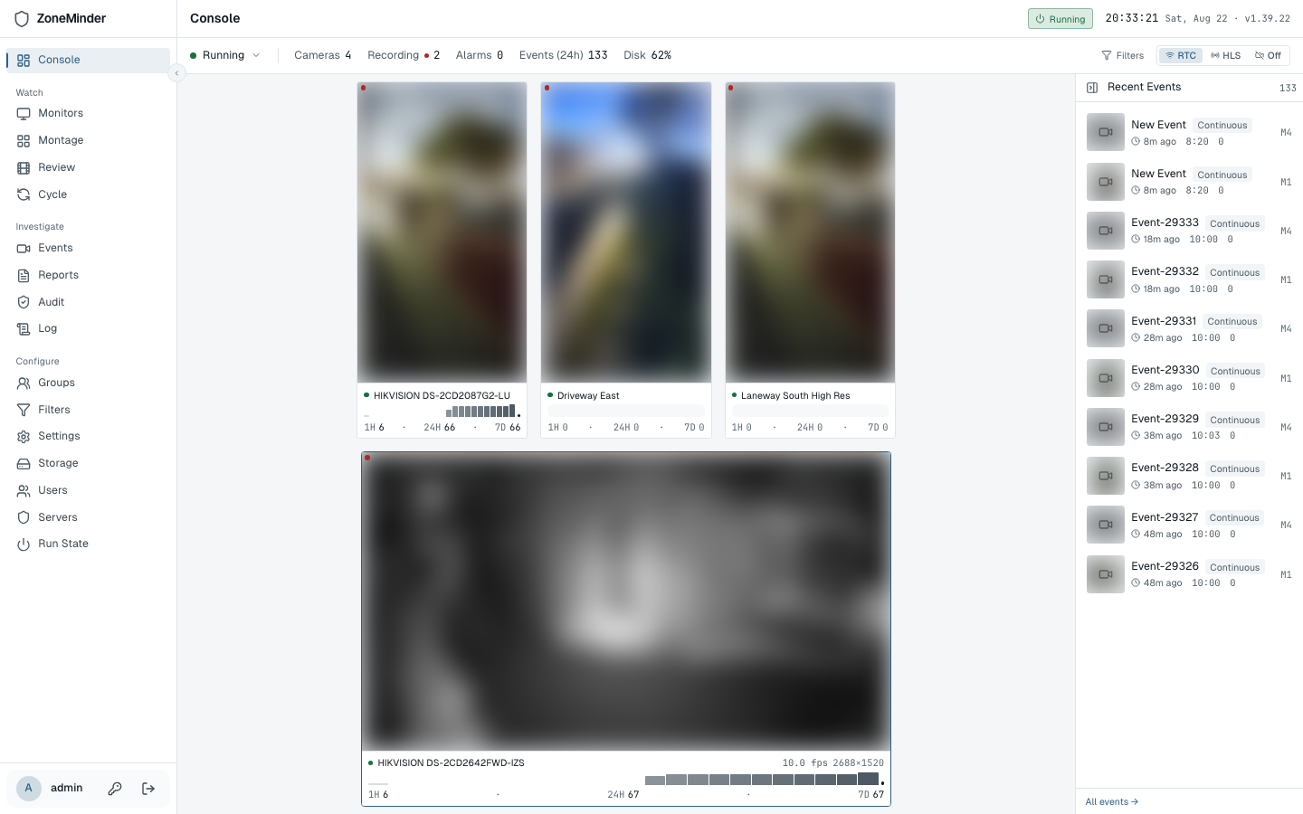 The same console in the light theme
