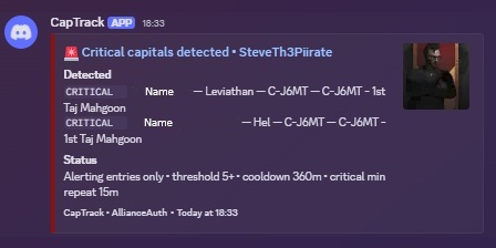 Discord Critical Alert