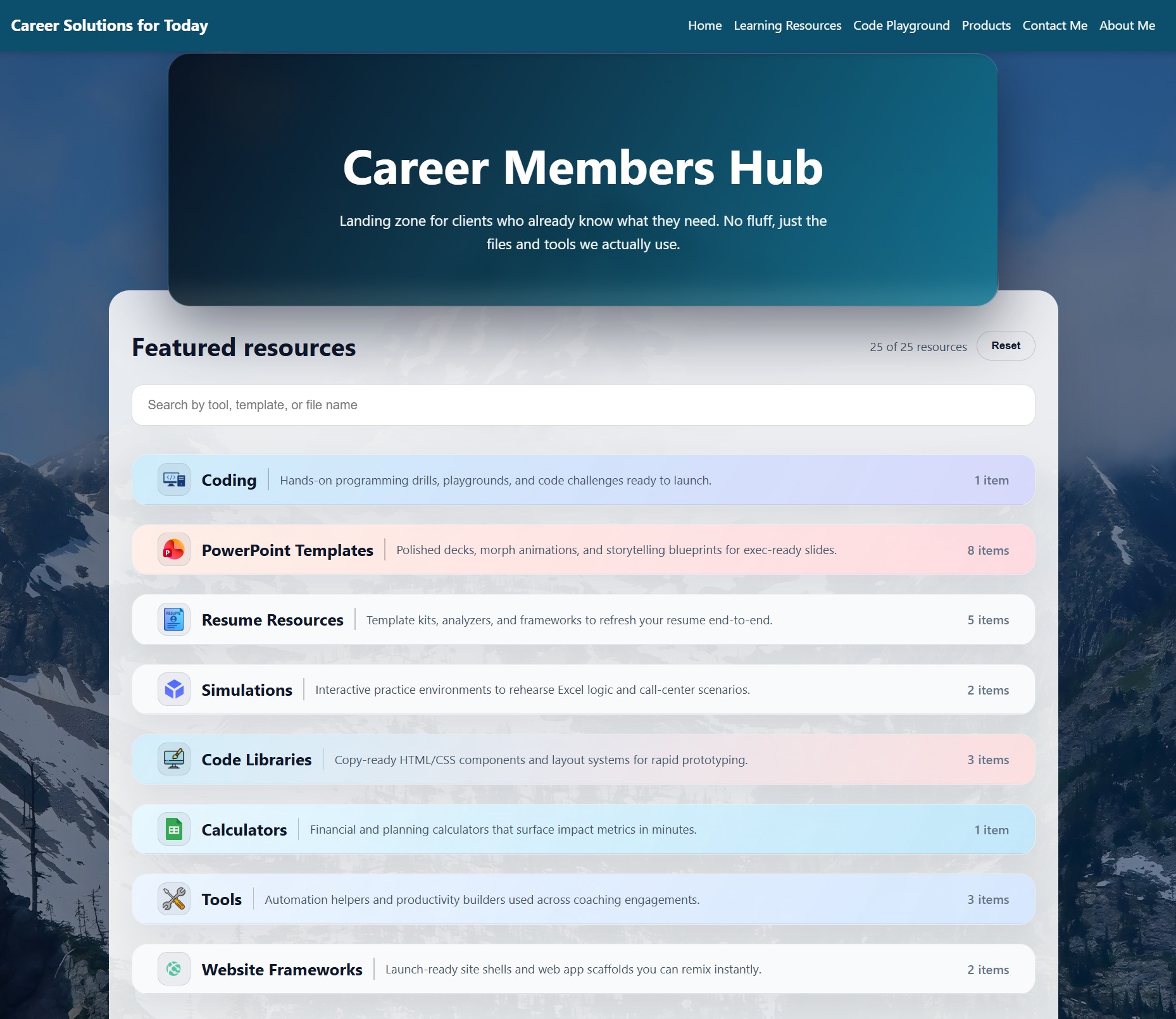 Career Hub resources available with your account