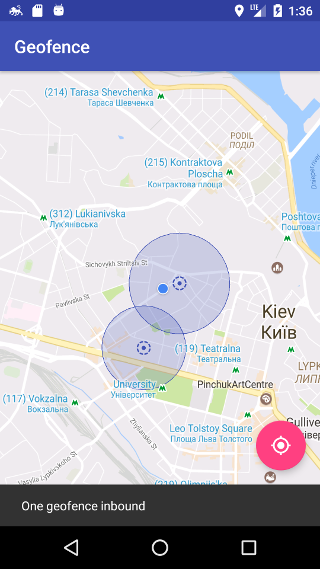 Multiple geofences