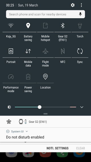 Location mode Quick Settings tile