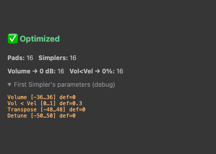 Result dialog