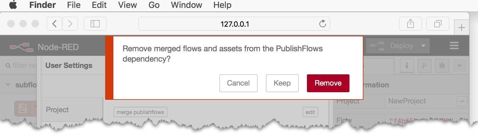 Image of publishflows dependency removal