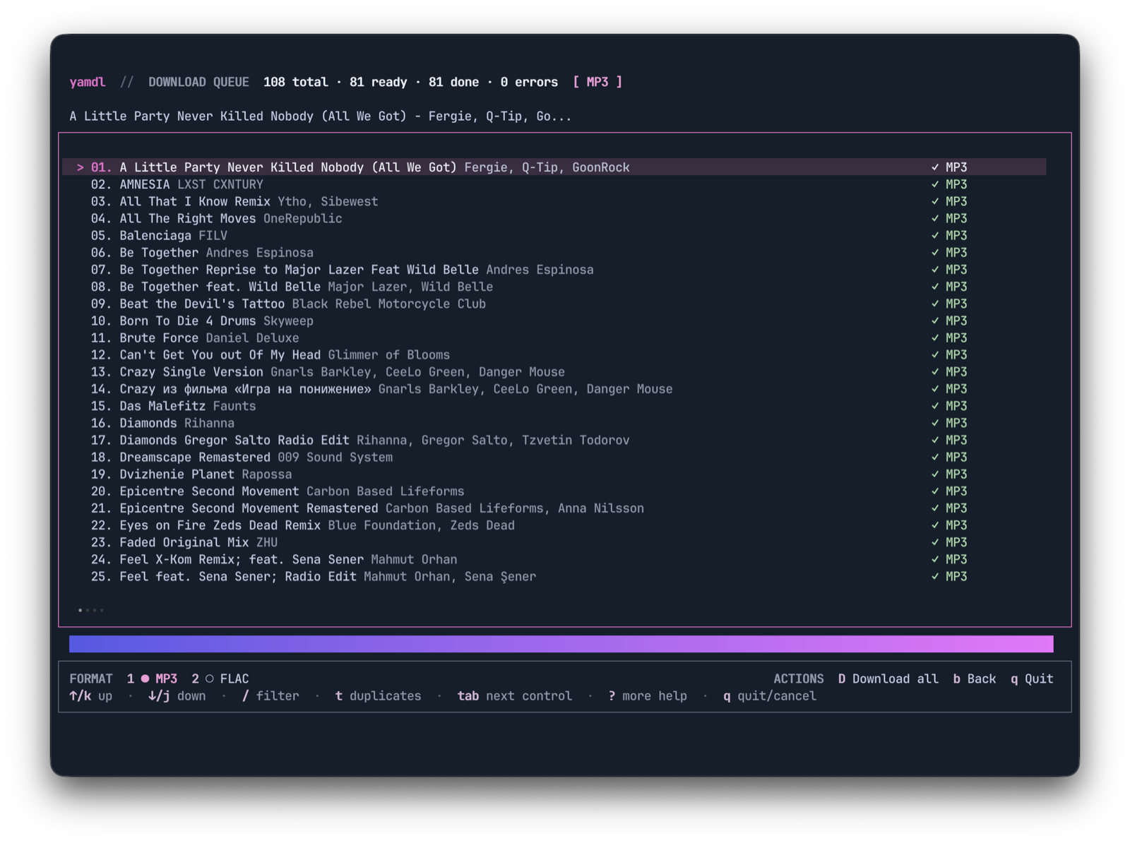 download complete