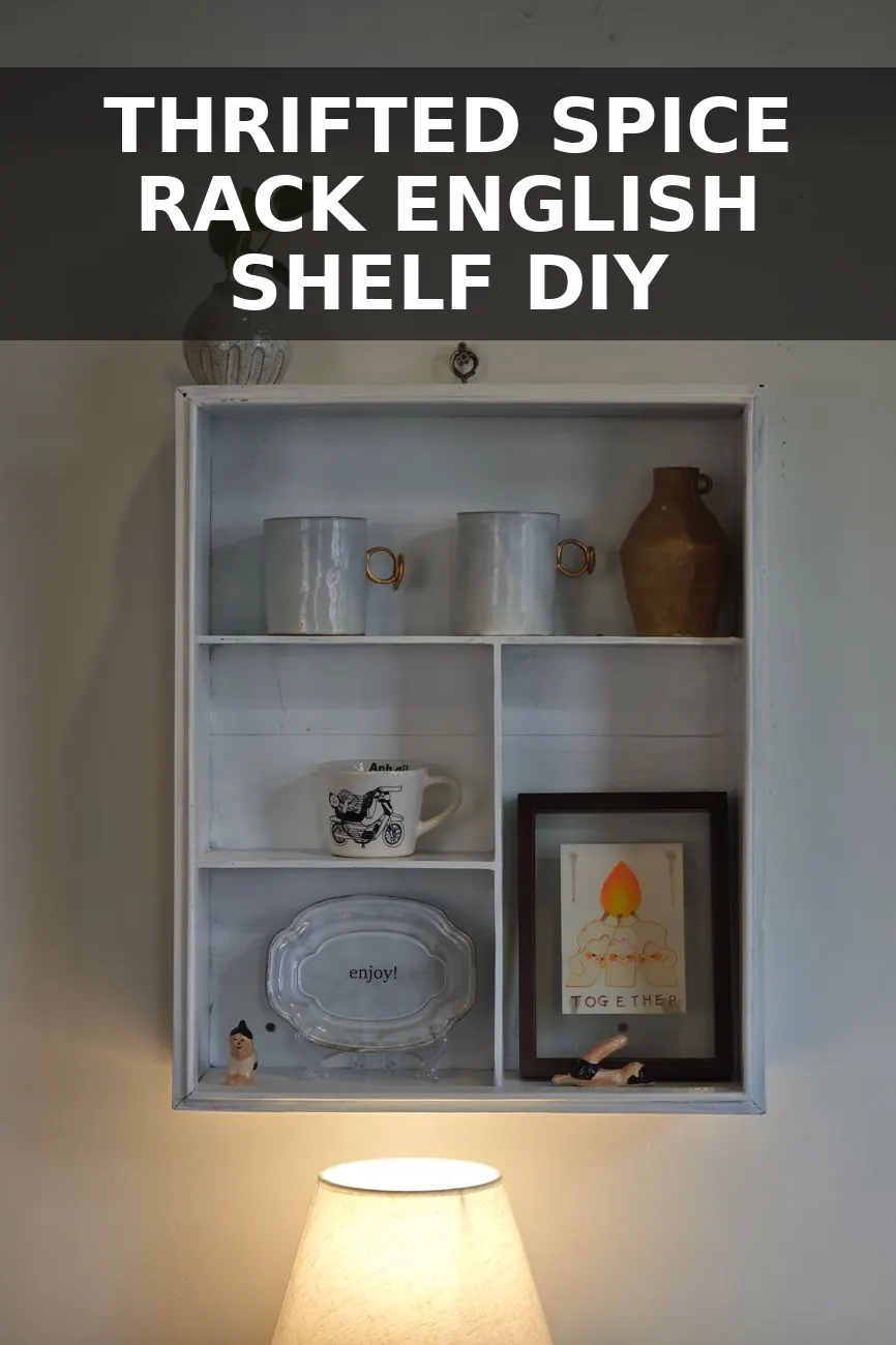 How to Turn an $8 Thrifted Spice Rack into a $380 English Country Wall Shelf for $21