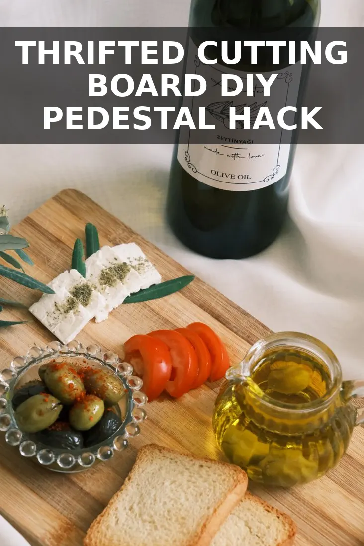 How to Turn an $8 Thrifted Cutting Board into a $320 Vintage French Pedestal Board for $18
